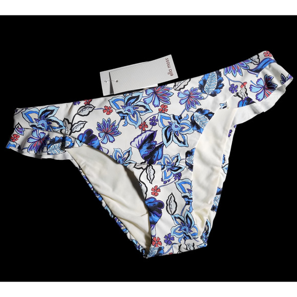 NWT ELLA MOSS Folktale Floral Ruffle Leg Boho Bikini Bottom Women's Size M - Picture 2 of 9